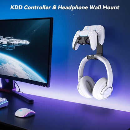 KDD Dual Controller & Headphone Holder Stand Wall Mount - Image 2