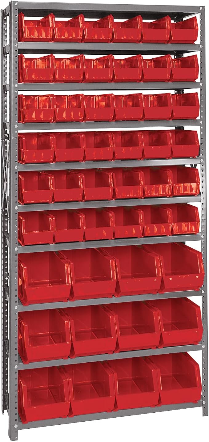 Quantum Storage Systems QSBU-230240RD Giant Open Hopper Steel Shelving System by QuantumStorageSystems
