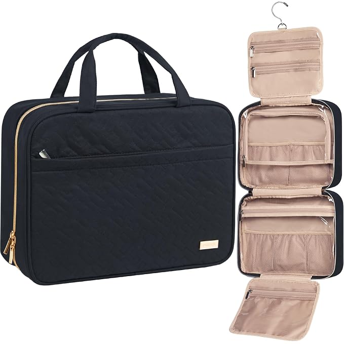 NISHEL Travel Toiletry Bag for women, Portable Hanging Organizer for by NISHEL
