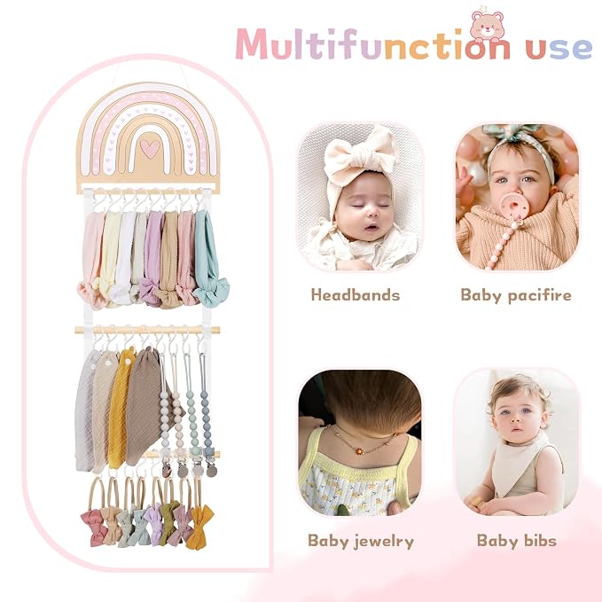 POVETIRE Headband Holder Bow Holder - Image 6