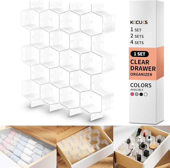 Honeycomb Separator Adjustable Drawer Organizer Divider by Kocuos+