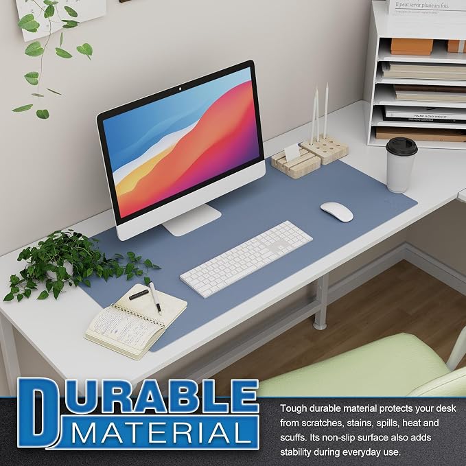 K KNODEL Large Office Leather Desk Mat, Mouse and Keyboard Pad, Computer and - Image 5
