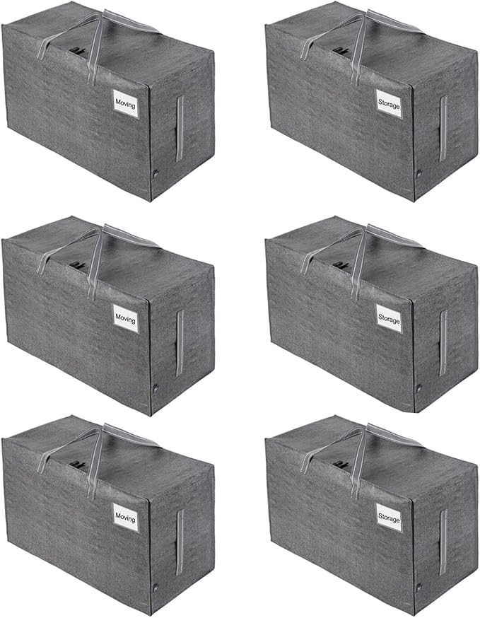 VENO 6 Pack Moving and Storage Bags, Heavy Duty, Alternative to Moving Boxes by Veno