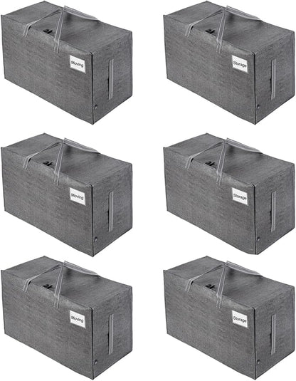 VENO 6 Pack Moving and Storage Bags, Heavy Duty, Alternative to Moving Boxes by Veno
