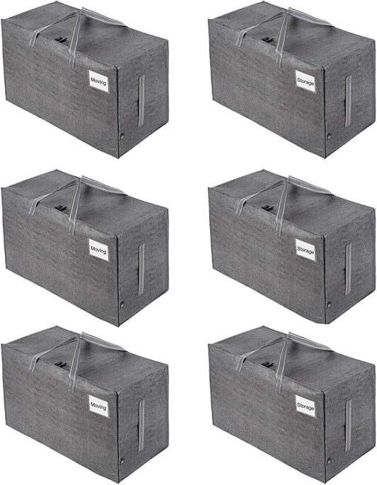 VENO 6 Pack Moving and Storage Bags, Heavy Duty, Alternative to Moving Boxes by Veno