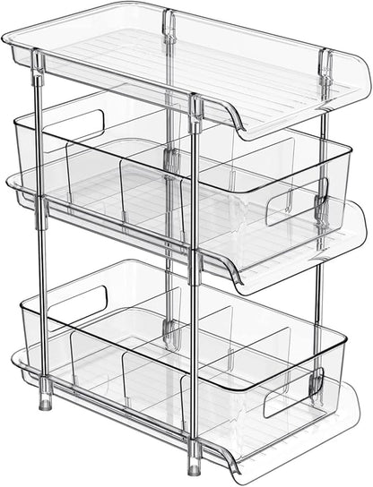 3 Tier Clear Bathroom Organizer by XIANKE
