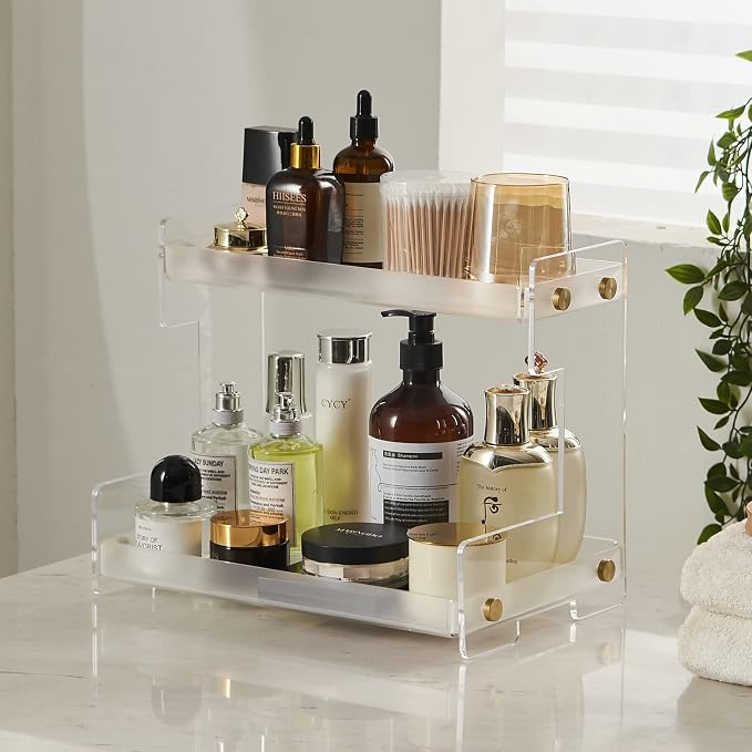 Bathroom Organizer Countertop, 2 Tier Bathroom Counter Organizer Kitchen Spice - Image 5