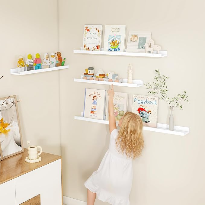 Fun Memories Picture Ledge Shelf, 40 Inch Picture Shelves - Image 6
