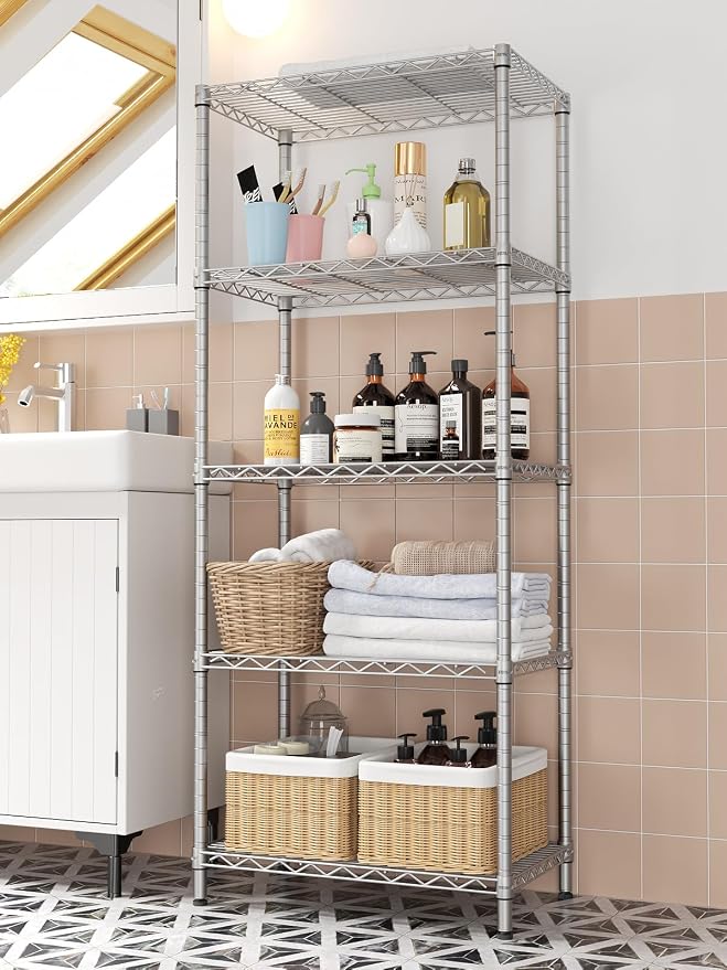 SINGAYE 5 Tier Storage Garage Shelving Units Heavy Duty Wire Shelves Pantry - Image 5