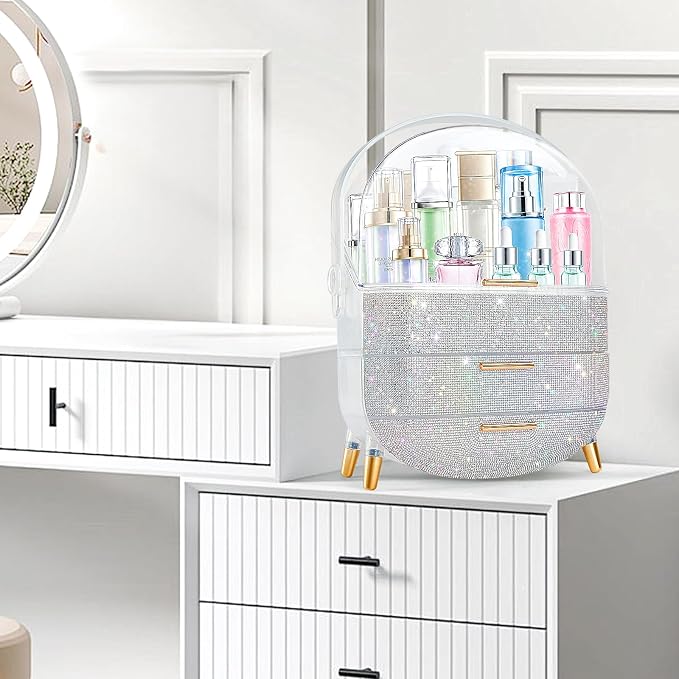 Teen Girls Gift Makeup Organizer, Skincare & Jewelry Storage, Cosmetics Display - Image 9