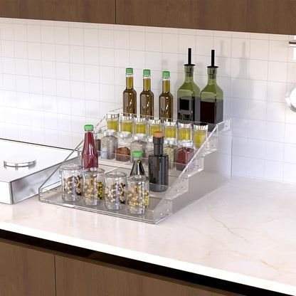 PMMASTO Widen Tiered Spice Rack, Seasoning Organizer, Kitchen Organization and - Image 2