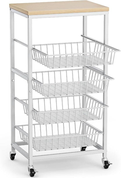 Snack Cart, 5-Tier Kitchen Carts on Wheels - Image 9