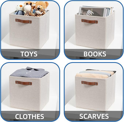 Temary Cube Storage Bins 12 Inch Storage Cubes 4PCs Fabric Organizer Bins Boxes - Image 4