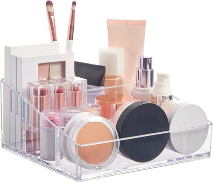 STORi Clear Plastic Small Countertop Vanity Makeup Organizer, Compact by STORi