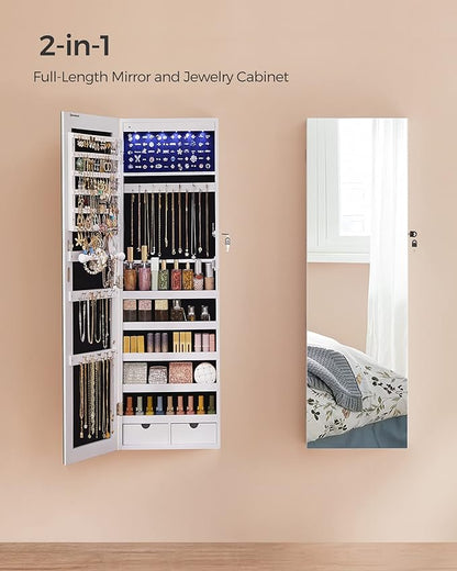 SONGMICS Hanging Jewelry Cabinet, Wall-Mounted Cabinet - Image 3