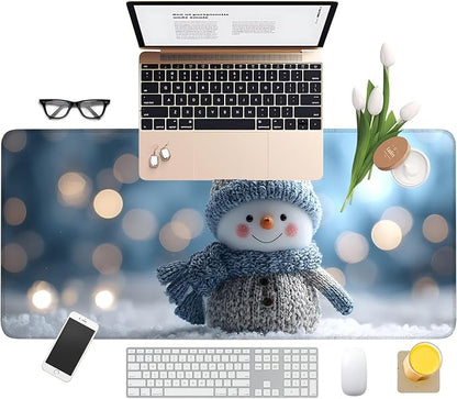 Christmas Snowman Gaming Mouse Pad 35.4"x15.7"Desk Mat Anti-Slip Rubber Base & - Image 8