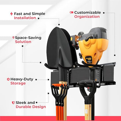 TIDYME Garage Wall Organizer | 80" Heavy-Duty Tool Storage Rack | Adjustable - Image 5