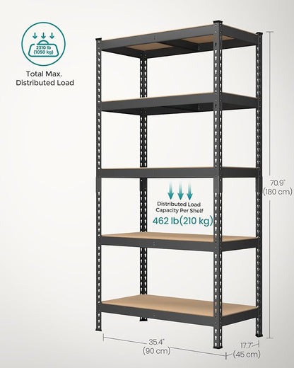 SONGMICS 5-Tier Storage Shelves, Load 2310 lb, Garage Storage, Boltless Assembly - Image 3