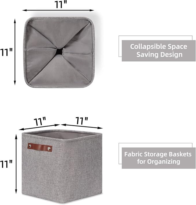 HNZIGE Collapsible Storage Basket, Cube Storage Baskets - Image 2