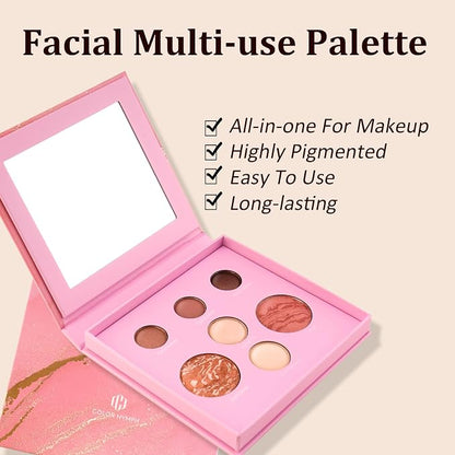Color Nymph Face Makeup Palette, All-in-one Baked Palettes Travel-Friendly - Image 2