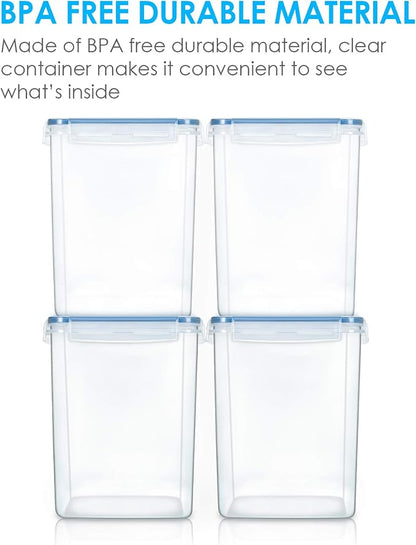 Vtopmart Large Food Storage Containers 5.2L / 175oz, 4 Pieces BPA Free Plastic - Image 3