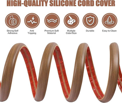 Floor Cord Cover Cable Cavity Self Adhesive Cord Hider Floor 3.3FT Floor Cable - Image 3