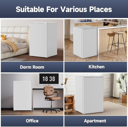 4.3 Cu.Ft Mini Fridge With Freezer, Single Door Mini Fridge w/7 Settings - Image 7