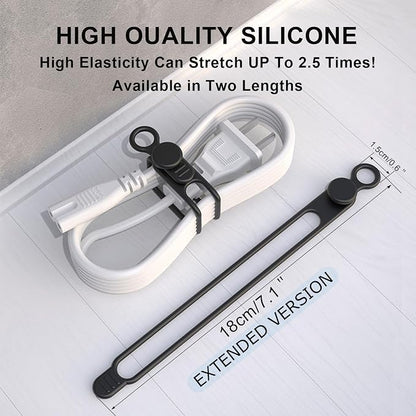 Silicone Cable Straps, Reusable Cable Ties，Travel Cord Organizer，Wire Organizer - Image 2