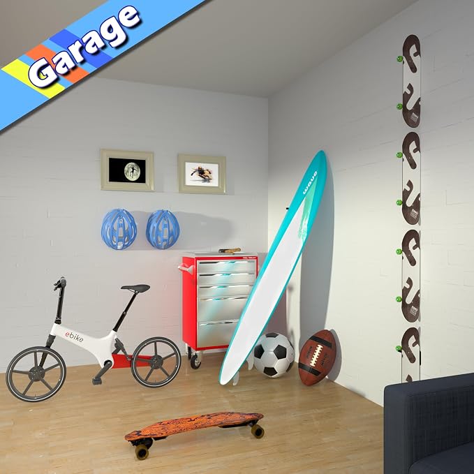 Skateboard Wall Mount Skateboard Hanger Skate Deck Display Holder Skateboard - Image 7