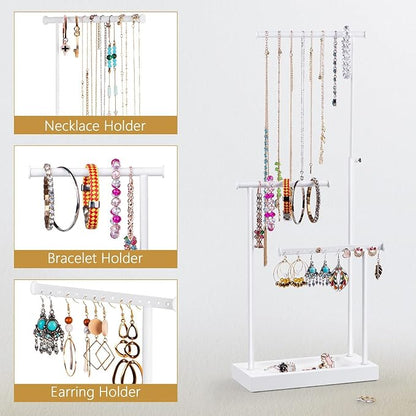 SRIWATANA Jewelry Organizer Stand, Extra Tall Jewelry Display Necklace Holder - Image 4