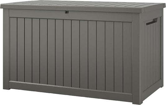 NUNU LAB 270 Gallon Large Resin Deck Box, Waterproof Outdoor Storage Box by NUNULAB