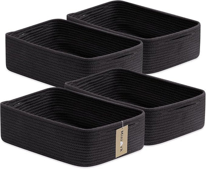 Large Shallow Organizing Baskets 15x11x5.1 Inches by MiniArkStorageBasketsHome