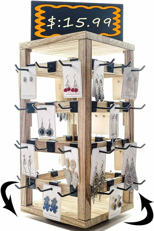 Wooden rotating Jewelry Display Stand by Jewack