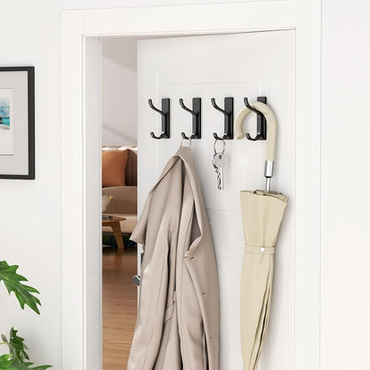 Adhesive Wall Hooks for Hanging: 2-Pack Coat Hooks for Towel, Stick On Hangers - Image 8