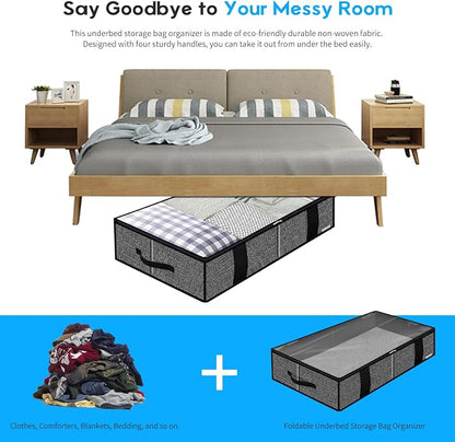 Onlyeasy Underbed Fabric Storage Bags Organizer - Image 6