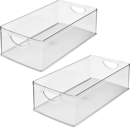 iDesign Stackable Clear Plastic Extra Long Storage Bin, Organizer - Image 9