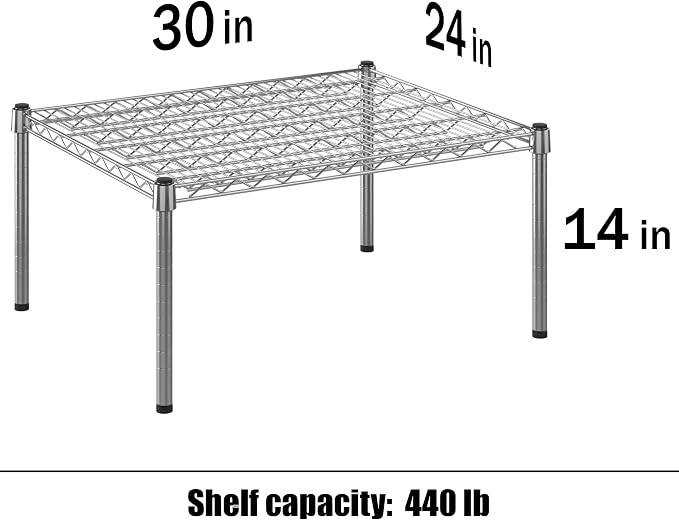 24" Deep x 30" Wide x 14" Height Wire Shelving Kit | 1-Tier | NSF Commercial - Image 3