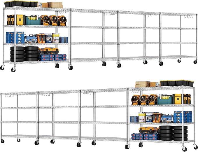 PrimeZone 4 Tier 55.5" Wx24 Dx76 H Wire Shelving by PrimeZone