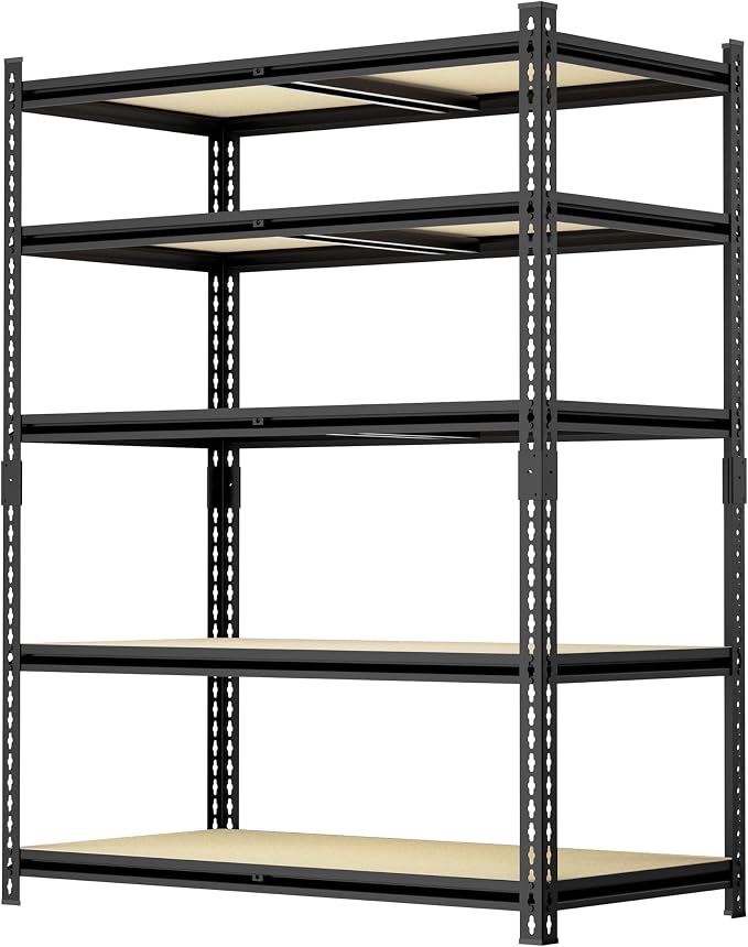 36" W Father&I 5-Shelf-Rack Industrial Metal Shelves Steel Utility by SYLOUGH