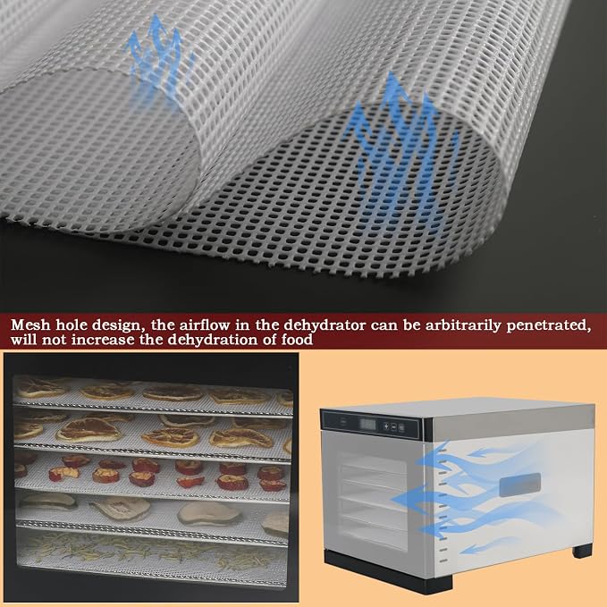 Non-Stick Silicone Dehydrator Liners: 15x15 inch - Image 7