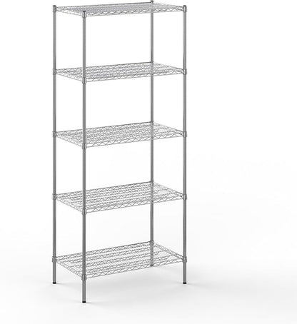 21" Deep x 36" Wide x 86" Height Wire Shelving Kit | 5-Tier | NSF Commercial by Regal+Altair