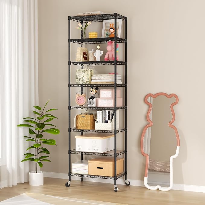 SINGAYE 8 Tier Shelf Organizer Storage Metal Shelves Garage Wire Shelving Unit - Image 7