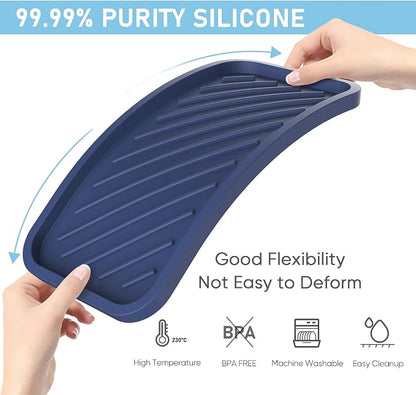 EG-SIPRO Silicone Sponge Holder, Large 10" Kitchen Sink Organizer Tray Kitchen - Image 3