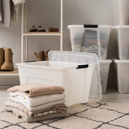 IRIS USA 54 Qt Stackable Plastic Storage Bins - Image 5
