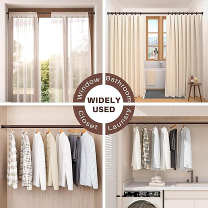 Closet Rod - Closet Rods for Hanging Clothes, 17 to 68 inch Adjustable Closet - Image 7
