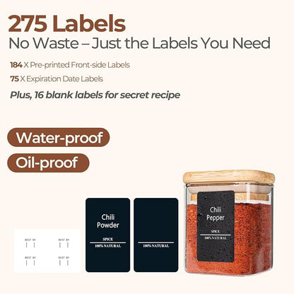 ComSaf 16Pcs Glass Spice Jars - Image 5
