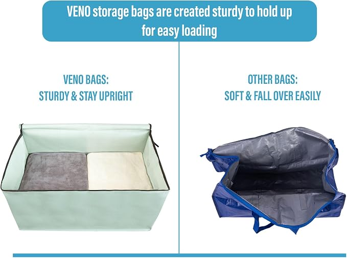 VENO 8 Pack Moving Bags and Large Christmas Decoration Storage Bins - Image 6