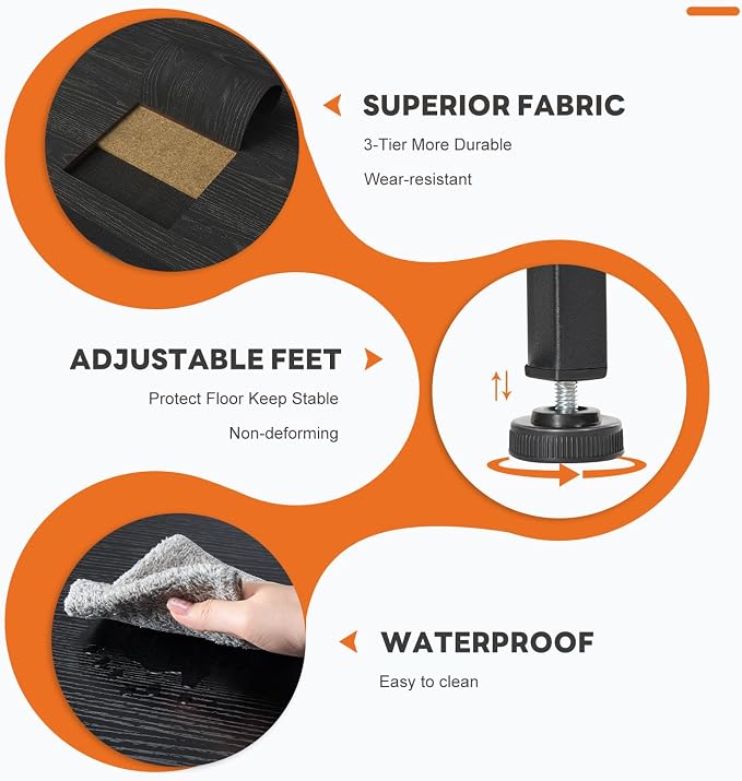 Sweetcrispy 9 Drawer Fabric Dresser Storage Tower - Image 6