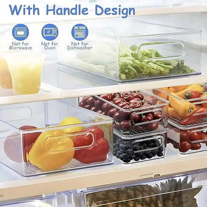 9 Pack Refrigerator Organizer Bins, 3 Sizes Clear Pantry Storage - Image 4