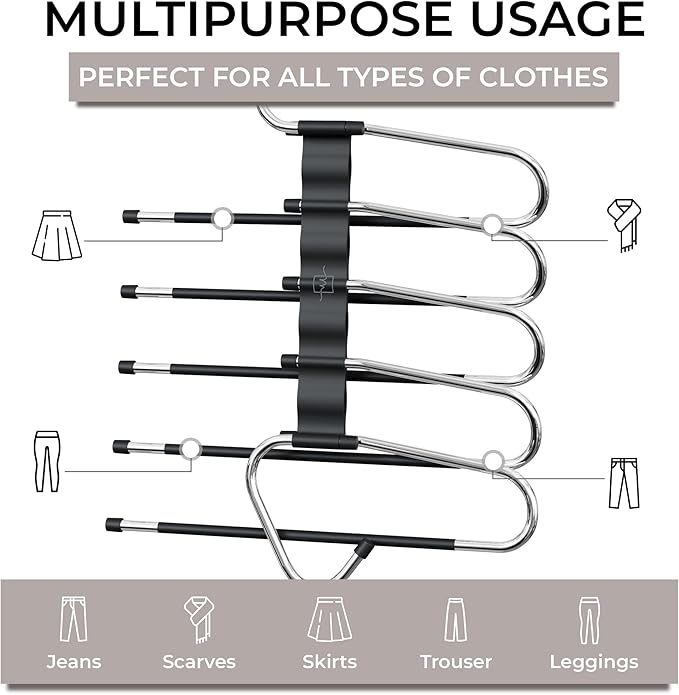 MORALVE Pants Hangers Space Saving - Image 7